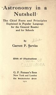 Cover of Astronomy in a nutshell by Garrett Putman Serviss