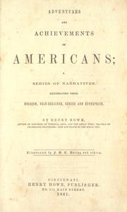 Cover of Adventures and achievements of Americans by Henry Howe