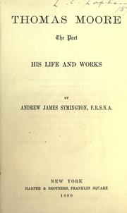 Cover of Thomas Moore by Symington, Andrew James