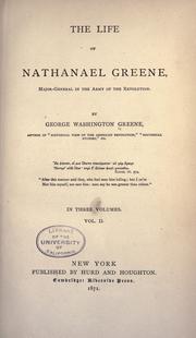 Front cover of The life of Nathanael Greene by George Washington Greene