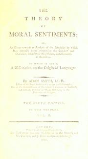 Front cover of The theory of moral sentiments by Adam Smith