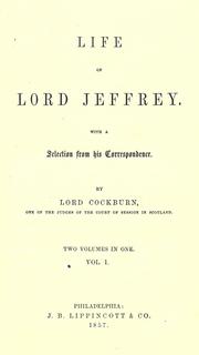 Front cover of Life of Lord Jeffrey by Francis Jeffrey