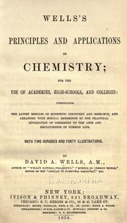 Front cover of Wells's principles and applications of chemistry by David Ames Wells