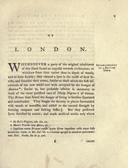 Cover of Of London by Thomas Pennant
