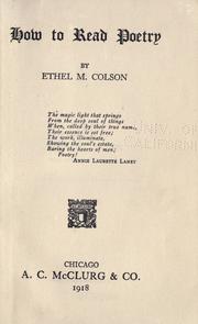 Front cover of How to read poetry by Brazelton, Ethel Maude (Colson) Mrs.