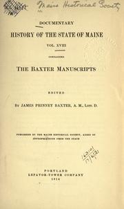 Front cover of Documentary history of the state of Maine by Maine Historical Society