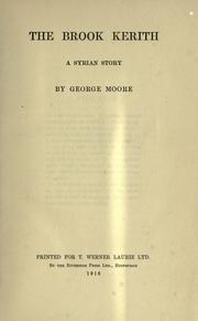 Cover of The brook Kerith by George Moore