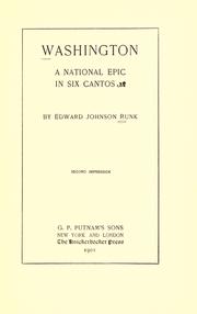 Cover of Washington by Edward Johnson Runk