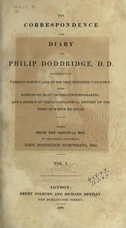 Front cover of The correspondence and diary of Philip Doddridge, D. D by Philip Doddridge