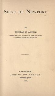 Front cover of Siege of Newport by Thomas C. Amory
