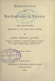 Cover of Essentials and non-essentials in religion by James Freeman Clarke