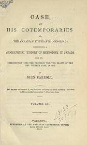 Front cover of Case and his cotemporaries, or, The Canadian itinerants' memorial by John Carroll