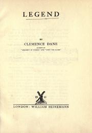 Cover of Legend by Clemence Dane