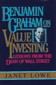Front cover of Benjamin Graham on value investing by Janet Lowe