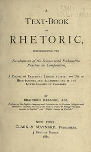 Cover of A text-book on rhetoric by Brainerd Kellogg