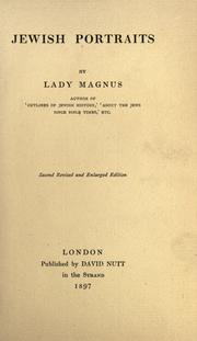 Front cover of Jewish portraits by Magnus, Katie Lady