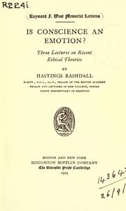 Cover of Is conscience an emotion? by Hastings Rashdall