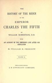 Front cover of The history of the reign of the emperor Charles the Fifth by William Robertson
