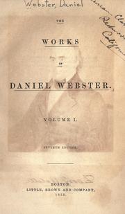 Cover of Works. by Daniel Webster