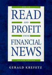 Front cover of How to read and profit from financial news by Krefetz, Gerald.