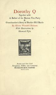 Front cover of Dorothy Q by Oliver Wendell Holmes, Sr.