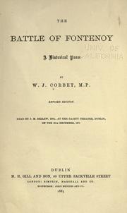 Front cover of The Battle of Fontenoy by W. J. Corbet