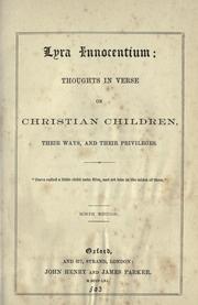 Cover of Lyra innocentium by John Keble