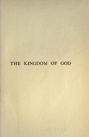 Front cover of The kingdom of God by William Temple