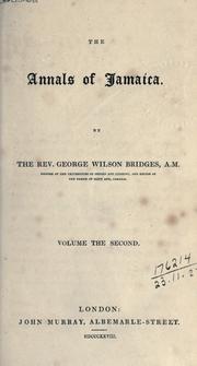 Front cover of The annals of Jamaica by George Wilson Bridges