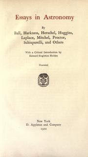 Cover of Essays in astronomy by Ball, Robert S. Sir