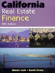 Front cover of California real estate finance by Minnie Lush