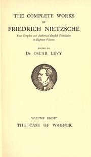 Front cover of The complete works of Friedrich Nietzsche by Friedrich Nietzsche