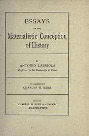 Front cover of Saggi intorno alla concezione materialistica della storia by Antonio Labriola