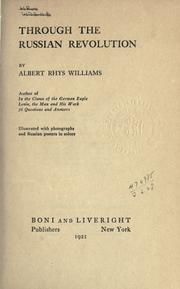 Cover of Through the Russian Revolution by Albert Rhys Williams