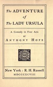 Front cover of The adventure of the Lady Ursula by Anthony Hope