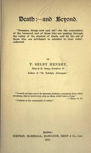 Front cover of Death--and beyond by T. Selby Henrey