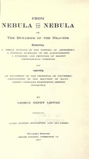 Front cover of From nebula to nebula by George Henry Lepper