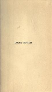 Cover of Dulce domum by C. A. E. Moberly