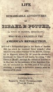 Front cover of Life and remarkable adventures of Israel R. Potter by Israel Potter