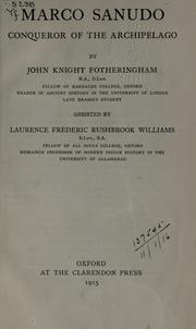 Front cover of Marco Sanudo by John Knight Fotheringham
