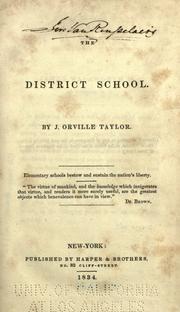 Cover of The district school by John Orville Taylor
