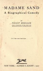 Front cover of Madame Sand: A Biographical Comedy by Philip Moeller