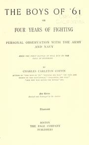 Front cover of The boys of '61 by Charles Carleton Coffin