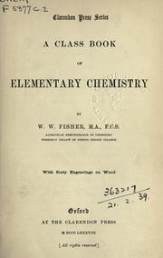 Front cover of A class book of elementary chemistry by W.W Fisher
