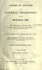 Cover of A course of lectures on natural philosophy and the mechanical arts by Young, Thomas