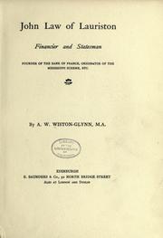 Front cover of John Law of Lauriston by A. W. Wiston-Glynn