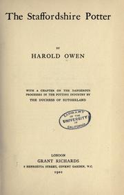 Front cover of The Staffordshire potter by Owen, Harold