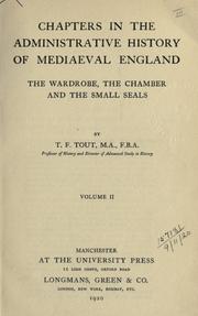 Cover of Chapters in the administrative history of mediaeval England by T. F. Tout