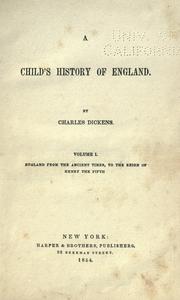 Front cover of A Child's History of England [1/2] by Charles Dickens