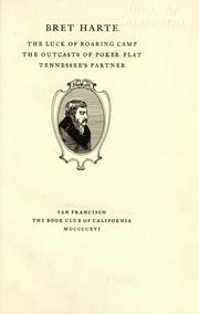Front cover of The Luck of Roaring Camp by Bret Harte